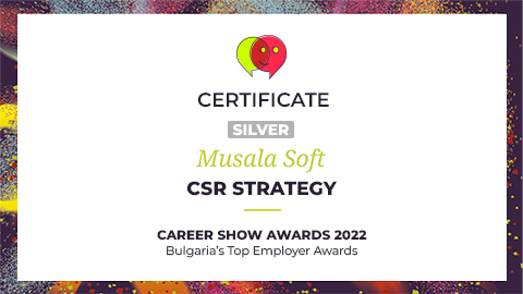 Musala Soft is a medalist in Career Show Awards 2022