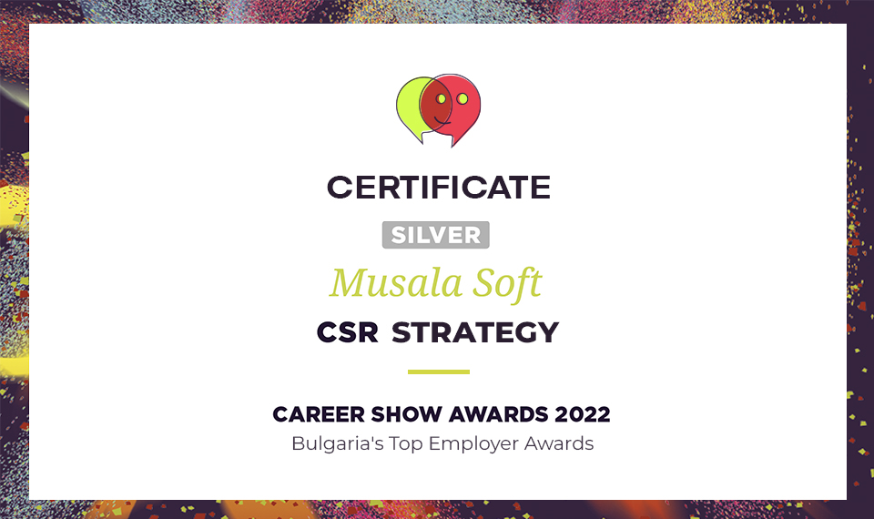 Musala Soft is a medalist in Career Show Awards 2022